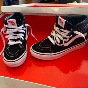Vans SK8-HI Black and True White (Size 3 Kids)